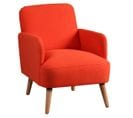 Fauteuil Rembourré Tissu Orange - Teodore