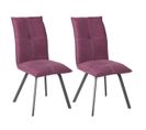 Lot De 2 Chaises Tissu Coloris Violet - Bispo