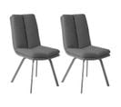 Lot De 2 Chaises Grises Avec Sur-coussin - Callam