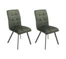 Lot De 2 Chaises Capitonnées Vert - John