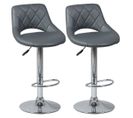 Lot De 2 Tabourets De Bar Gris - Hamilton