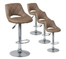 Lot De 4 Tabourets De Bar Marron - Hamilton