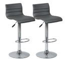 Lot De 2 Tabourets De Bar Gris - Davidson