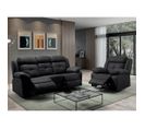 Canapé 3 Places + Fauteuil Relax Electrique Gris - Fabares