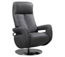 Fauteuil Relax Electrique Cuir Gris Foncé - Rosario