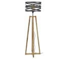 Lampadaire Moderne Effet Ruban Pieds Bois Naturel Ralf