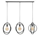 Suspension Industrielle 3 Lampes Anneaux Croisés Tribeca