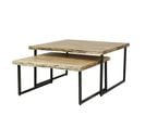 Table Basse Gigogne En Bois Massif Bordures Naturelles (lot De 2) Melbourne