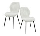 Chaise En Bouclette Blanche à Rayures (lot De 2) Galway