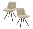 Chaise Beige En Bouclette Style Moderne (lot De 2) Galway