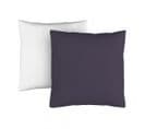 Taie D'oreiller Coton Bicolore Tertio®  Bleu Indigo / Blanc -63 X 63 Sans Volant