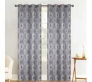 Paire De Rideaux Tamisants Baroque - 140 X 260 Cm - Gris