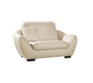 Fauteuil Cuir Julietta Beige