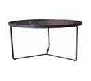 Table Basse Verre Large Zebra - Effet Marbré (a1) - Noir