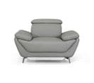 Fauteuil En Cuir Lea Gris Souris