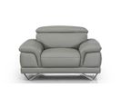 Fauteuil En Cuir Brame Gris Souris