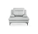 Fauteuil Cuir Design Avec Dossier Avance-recul Lya Gris Perle