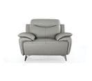 Fauteuil Cuir Design Mael Gris