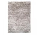 Tapis Longs Poils Shaggy 80x140 Rectangle Fait Main Gris Motif Uni Luxe