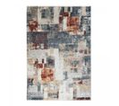 Tapis Salon 80x150 Medalle Bleu, Beige, Rouge, Gris