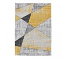 Tapis Salon 200x280 Tissé Jaune Et Gris Rectangle Motif Géométrique Rosaline