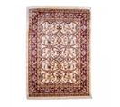 Tapis Orient 80x250 Rectangle Ivoire Et Rouge Tissé Motif Traditionnel Chobay F