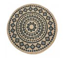 Tapis Rond 120x120 Rond Blaron Beige, Bleu