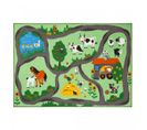 Tapis Enfant 80x150 Rectangle Tufté Vert Et Bleu Farmroad