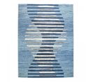 Tapis Salon 160x225 Af1 Lahel Bleu, Gris Clair, Beige, Bleu Foncé