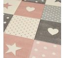 Tapis Enfant 140x200 Rectangle Tissé Crème Minikids