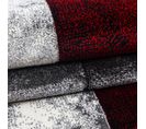 Tapis De Couloir 120x170 Cararelli Rouge, Gris Clair, Gris Foncé