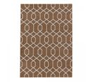 Tapis Salon 200x290 Orica Marron Clair, Blanc