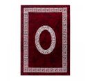 Tapis Chambre 160x230 Tissé Rouge Et Blanc Rectangle Motif Baroque Sapuri