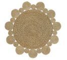 Tapis Salon 130x130 Rond Jonc De Mer Beige