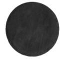 Tapis Longs Poils Shaggy Ø120cm Rond Tissé Gris Navaro