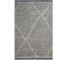 Tapis Chambre 120x170 Tissé Gris Rectangle Motif Faux Uni Ovalada