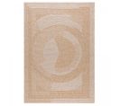 Tapis Rond 120x170 Jute Art 7 Beige, Blanc