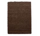 Tapis Poils Longs Shaggy 120x170 Rectangle Tissé Marron Motif Uni Uni L