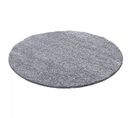 Tapis Poils Longs Shaggy Ø80cm Rond Tissé Gris Motif Uni Uni L