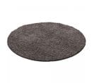 Tapis Shaggy 200x200 Rond Uni L Taupe