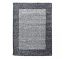 Tapis Shaggy 200x290 Bordure Argent, Gris