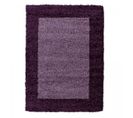 Tapis Poils Longs Shaggy 60x110 Rectangle Tissé Violet Et Pourpre Motif Simple