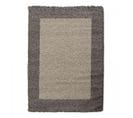 Tapis Shaggy 80x150 Bordure Beige, Taupe