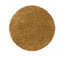 Tapis Poils Longs Shaggy Ø80cm Rond Tissé Or Motif Uni Uni I