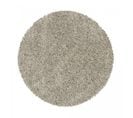 Tapis Poils Longs Shaggy Ø120cm Rond Tissé Beige Motif Uni Uni I