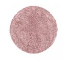 Tapis Poils Longs Shaggy Ø80cm Rond Tissé Rose Motif Uni Uni I