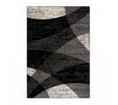 Tapis Entrée 80x150 Tissé Noir Rectangle Motif Géométrique Faldo