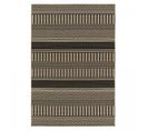 Tapis Kilim 120x170 Rectangle Tissé Noir Et Beige Motif Ethnique Lona 1