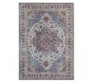 Tapis Salon 160x230 Tissé Bleu Et Blanc Rectangle Motif Oriental Nikel