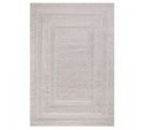 Tapis Salon 160x220 Tissé Beige Rectangle Motif Faux Uni Koula